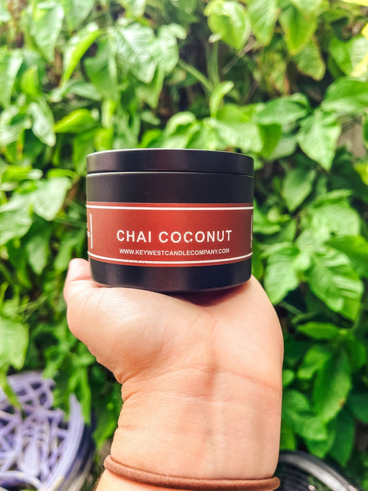 Chai Coconut 8oz Travel Tin - Key West Candle Co.