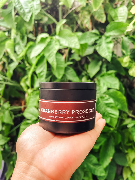 Cranberry Prosecco 8oz Travel Tin - Key West Candle Co.