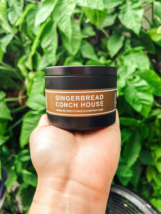 Gingerbread Conch House 8oz Travel Tin - Key West Candle Co.